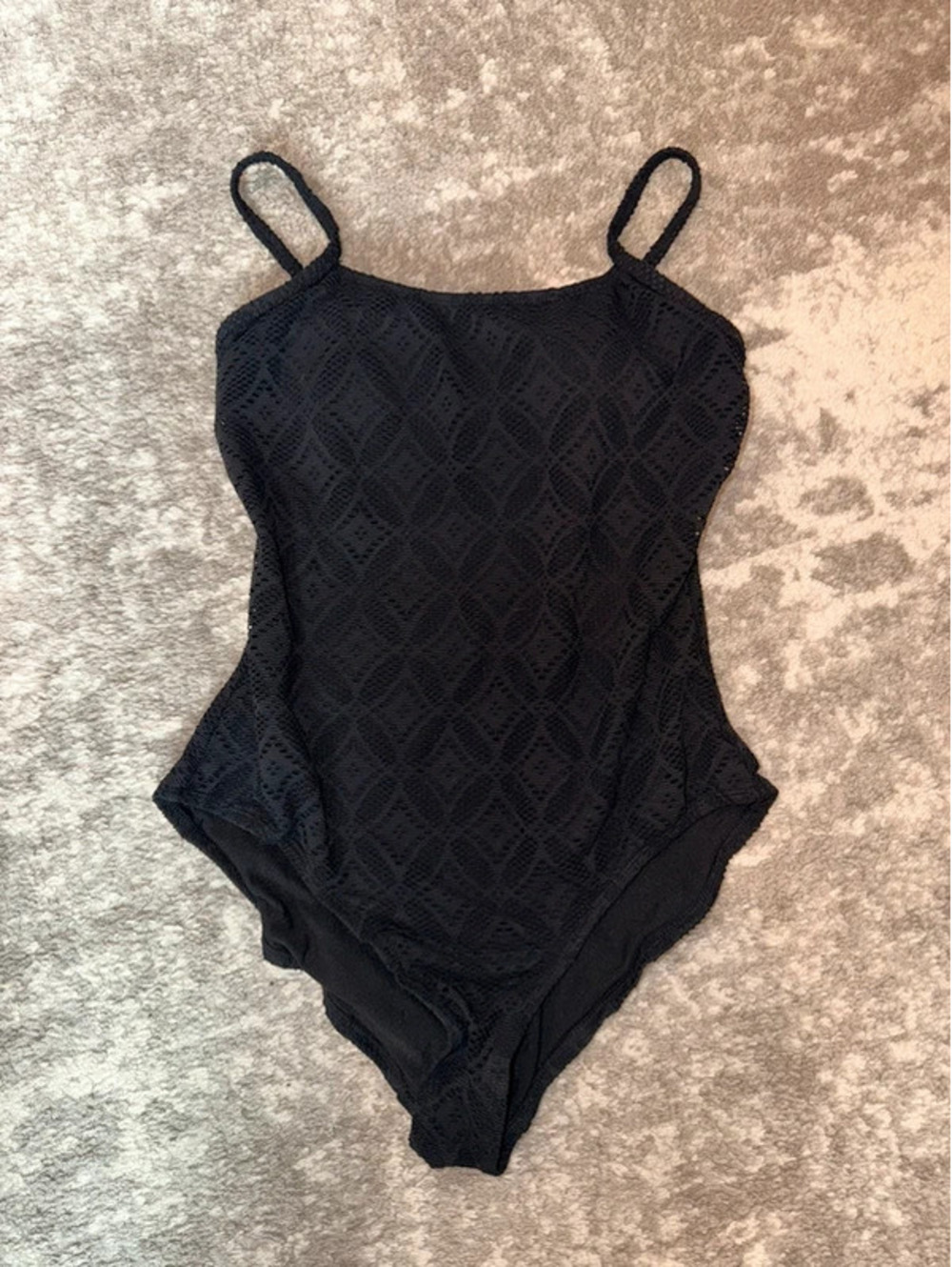 Black one piece swimsuit size large